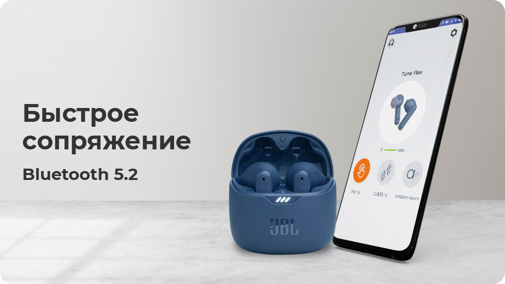Беспроводные наушники JBL Tune Flex, черный